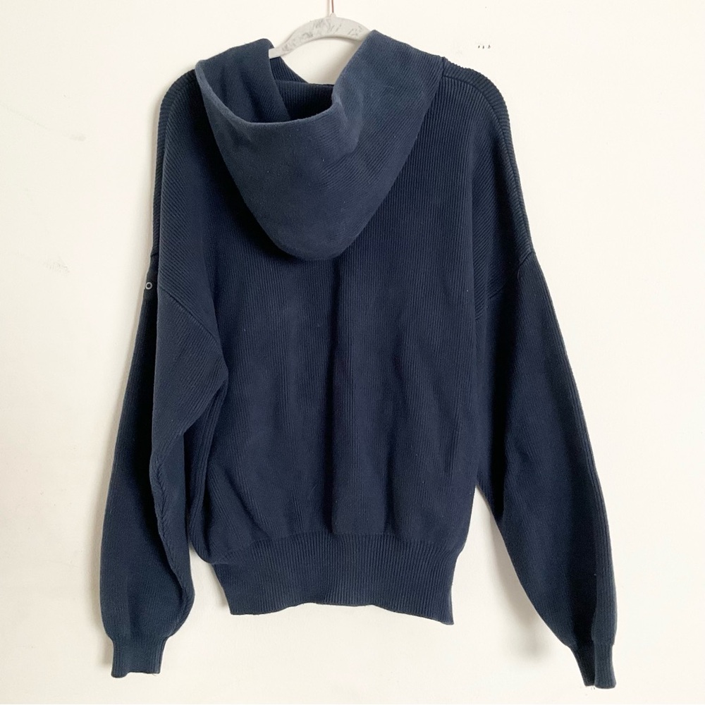 Alo Yoga Scholar Hooded Sweater Navy Small - Picture 10 of 15